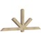 Ekena Millwork Kennewick Rough Sawn Timber Gable Bracket, Douglas Fir, 84"W x 31"H x 4"D x 4"F, 9/12 Pitch GBW084X31X0404KEN00RDF - alternate 2